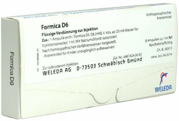 Weleda Formica D6 8 X 1 ml Ampullen