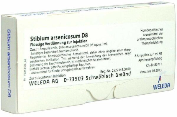 Stibium Arsenicosum D 8 Weleda 8 X 1 ml Ampullen