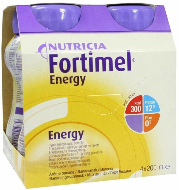 Fortimel Energy Bananengeschmack 4 X 200 ml Flüssigkeit