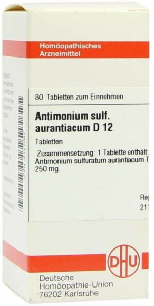 Dhu Antimonium Sulfuricum Aurantiacum D12 Tabletten