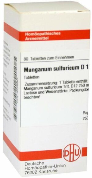 Manganum Sulfuricum D 12 Tabletten