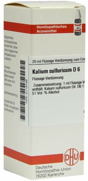 Kalium Sulfuricum D 6 Dilution