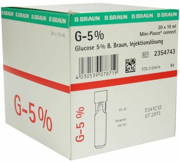 Glucose 5% Braun Mini Plasco Connect Inj