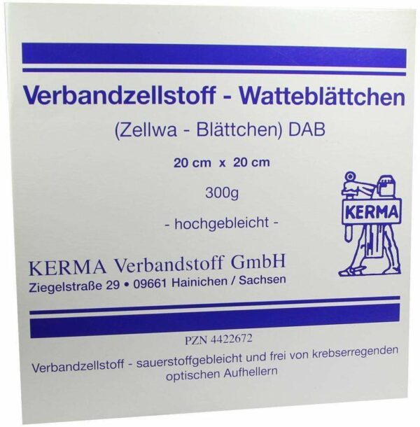 Verbandzellstoff Watteblättch.20x20cmochgebl