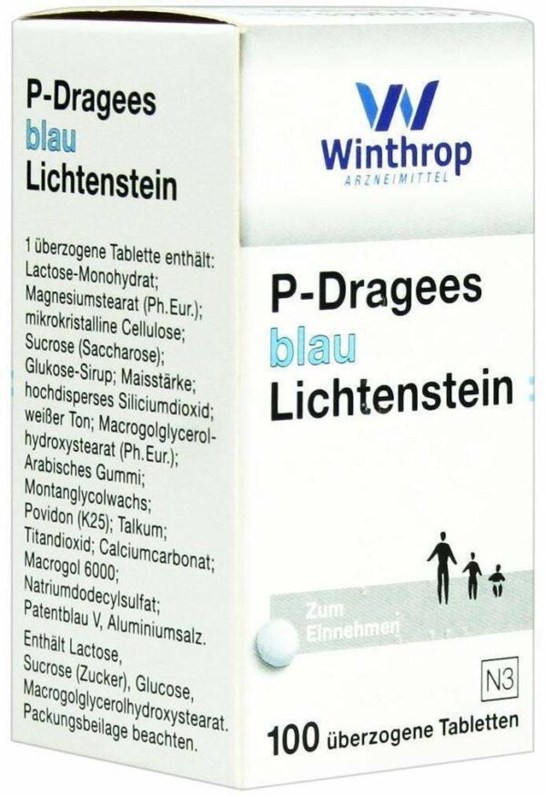 P Dragees Blau 100 Überzogene Tabletten