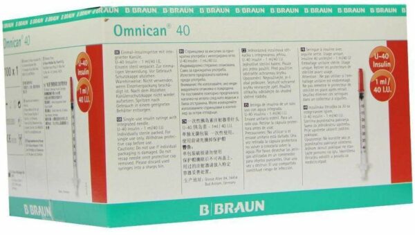 Omnican 40 Insulin U40 1 ml 0