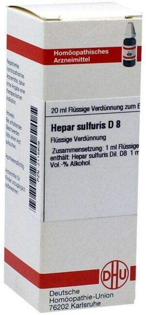 Hepar Sulfuris D8 Dhu 20 ml Dilution