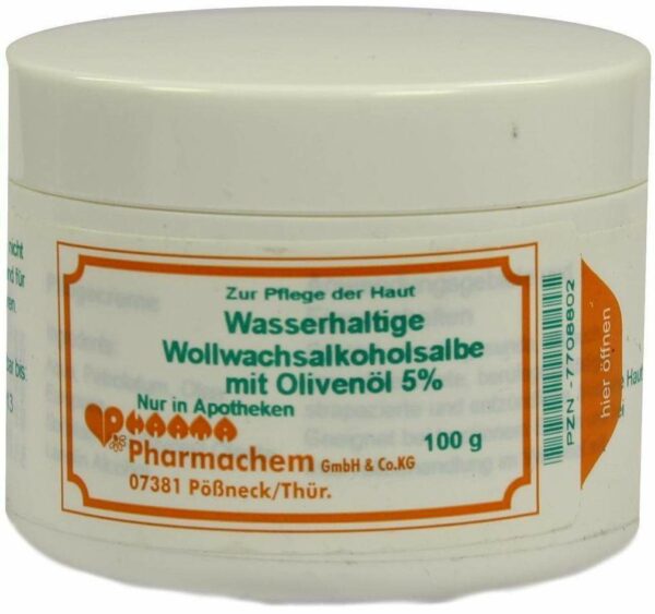 Wollwachsalkoholsalbe Wasserhaltig Mit Oliven-Öl 5 % 100 G