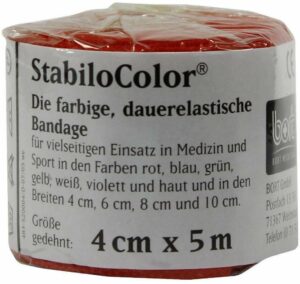 Bort Stabilocolor Binde 4cm Rot