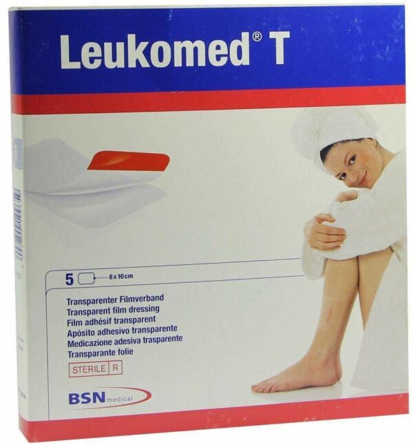 Leukomed 5 Transparente Sterile Pflaster 8 X 10 cm