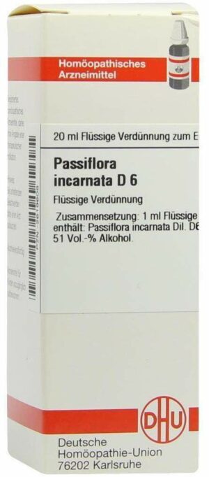 Passiflora Incarnata D6 Dhu 20 ml Dilution