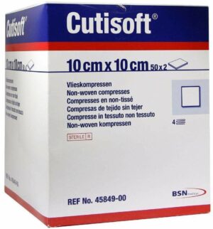 Cutisoft 50 X 2 Vlieskompressen 10 X 10 cm Steril