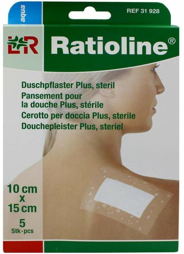 Ratioline Aqua Pflaster Steril 10 X 15 cm  5 Stück