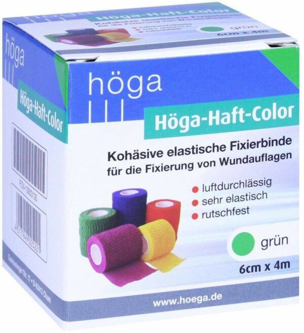 Höga Haft Color Fixierbinde 6 cm X 4 M Grün 1 Stück