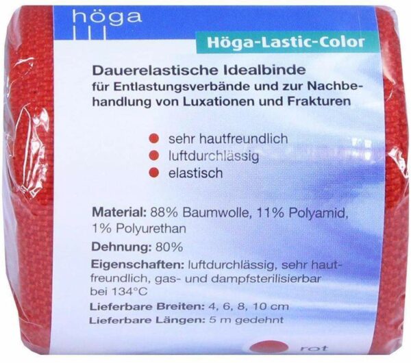 Höga Lastic Color Idealbinde 6 cm X 5 M Rot Cello 1 Binde