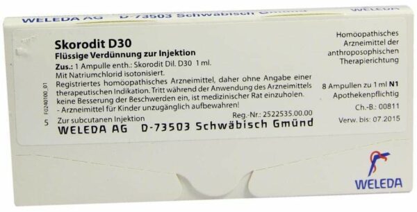 Skorodit D 30 Weleda 8 X 1 ml Ampullen