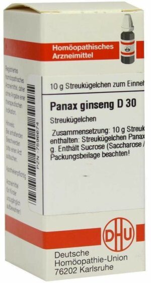 Panax Ginseng D 30 Globuli 10 G