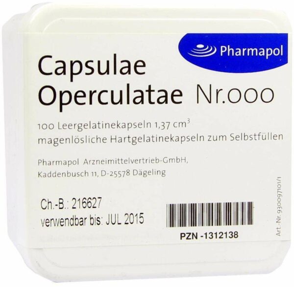 Capsulae Operculatae Kapseln Nr.000 1