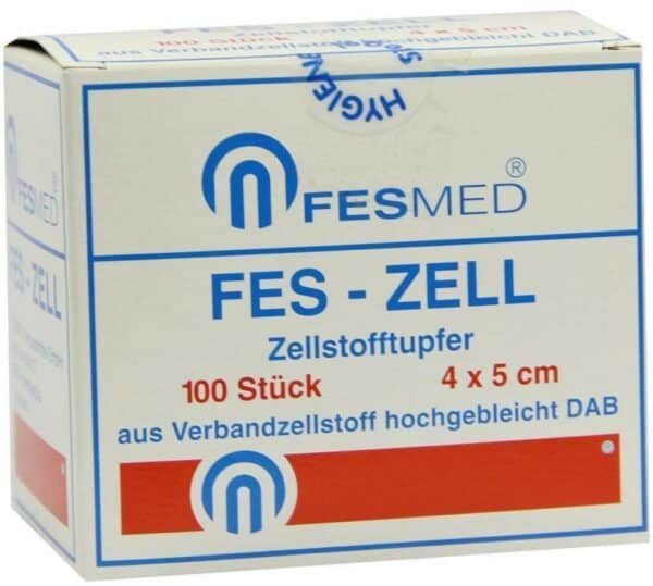 Zellstofftupfer Fes Zell 4 X 5 cm Hochgebleicht 100 Tupfer