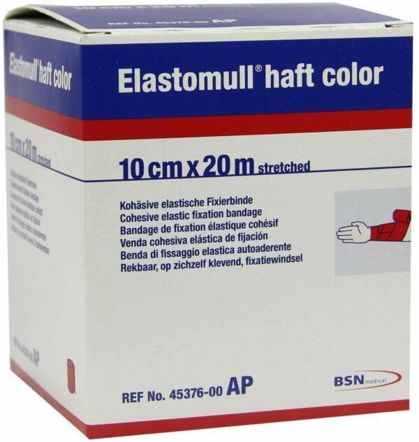 Elastomull Haft Color 20m X 10cm Rot Fixierb