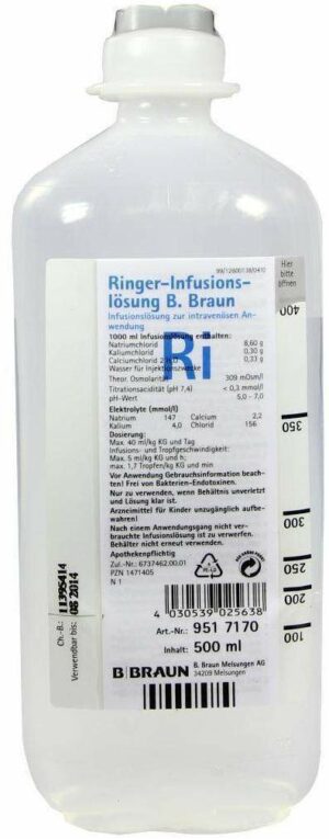 Ringer Lösung B.Braun Ecoflac Plus 500 ml Infusionslösung