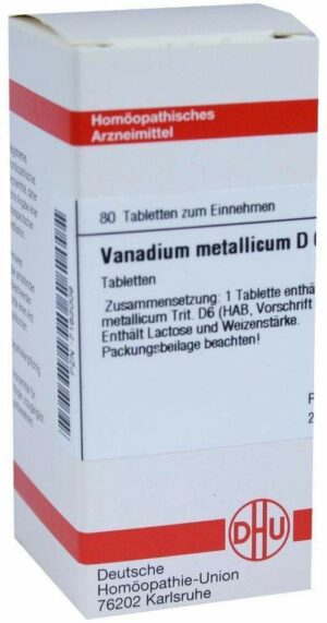 Vanadium Metallicum D6 80 Tabletten