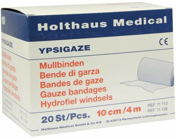 Ypsigaze Mullbinde 10 cm X 4 M 20 Binden