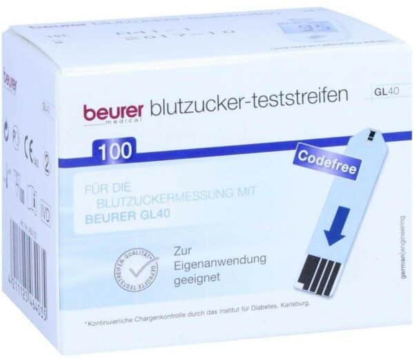 Beurer Gl40 100 Blutzuckerteststreifen