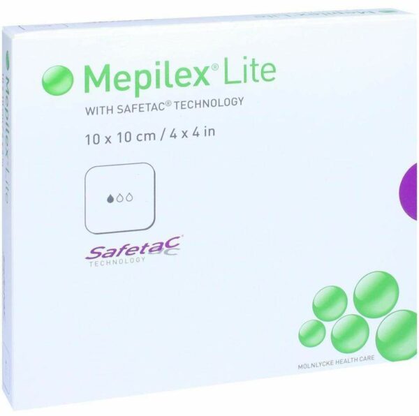 Mepilex Lite Schaumverband 10x10 cm Steril 5 Stück