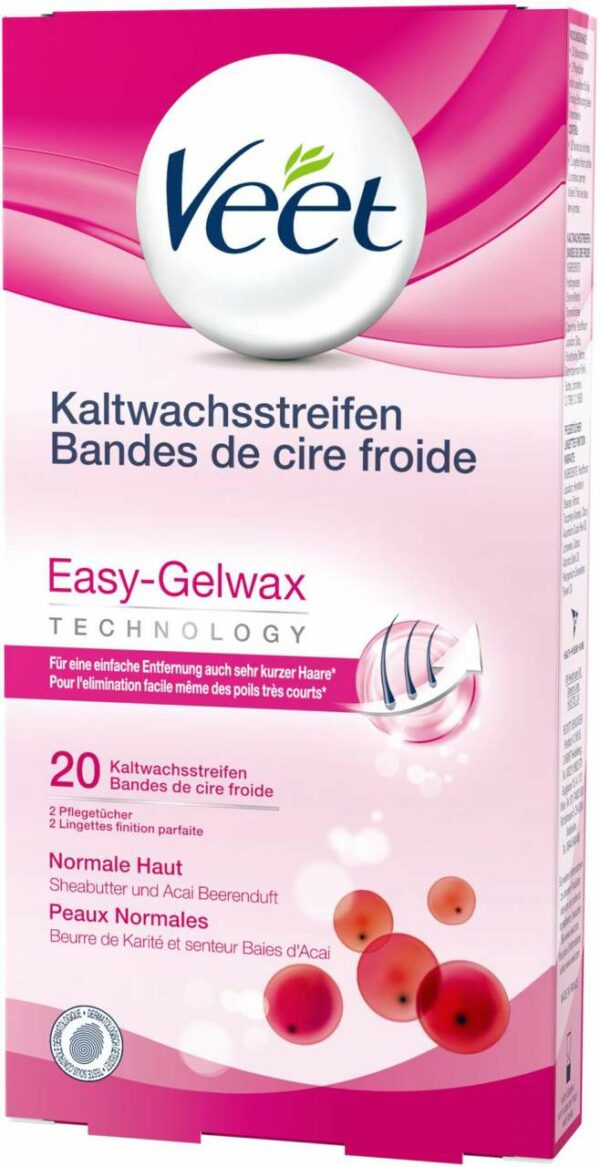 Veet Kaltwachs-Streifen Normale Haut 20 Streifen