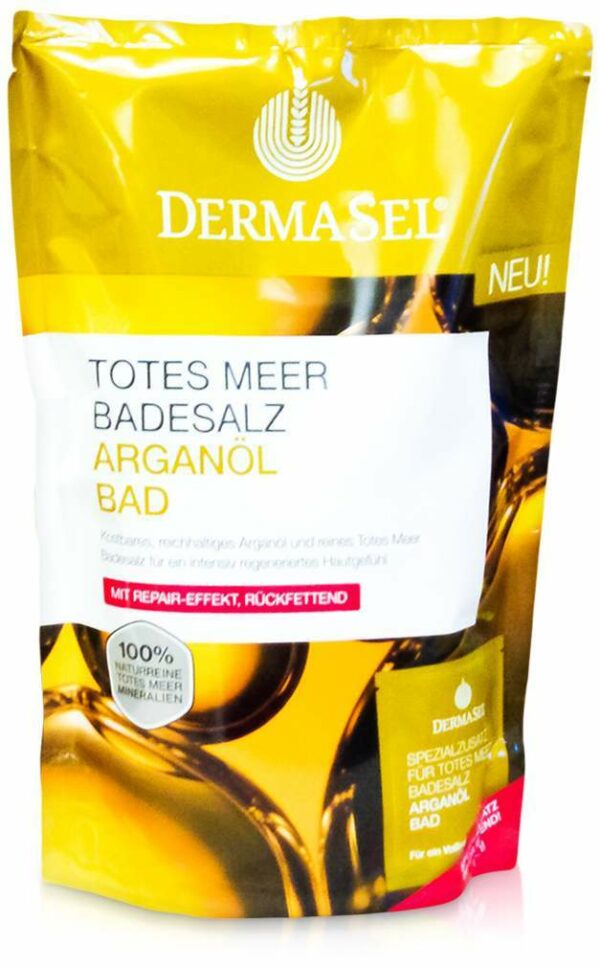 Dermasel Totes Meer Badesalz + Arganöl 1 Kombipackung