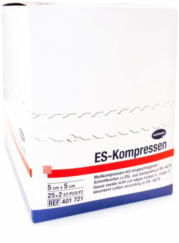 Es Kompressen Steril 5x5 cm 8fach 25x2  Kompressen