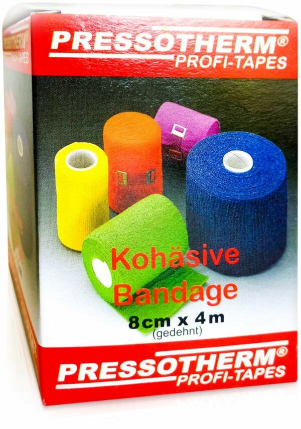 Pressotherm Kohäsive Bandage 8 cm X 4 M Schwarz 1 Binde