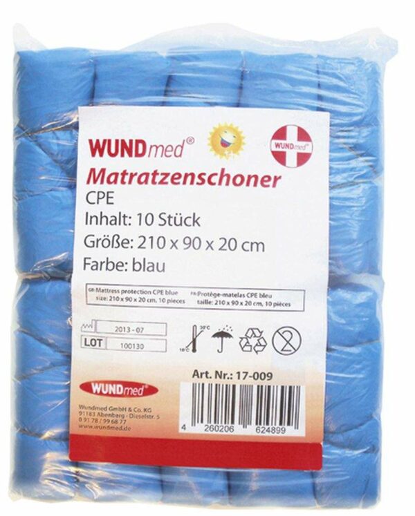 Matratzenschoner CPE blau 210 x 90 x 20 cm