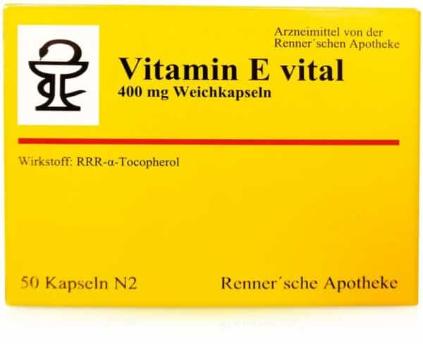 Vitamin E Vital 400 mg Rennersche Apotheke 50 Weichkapseln