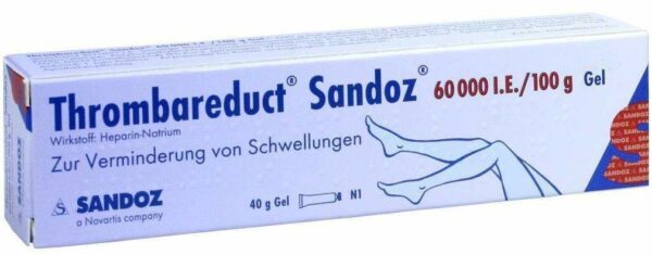 Thrombareduct Sandoz 60.000 I.E. Gel 40 G