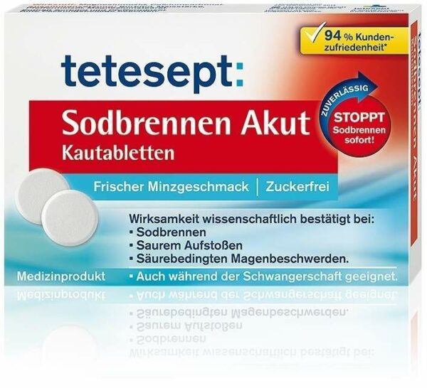 Tetesept Sodbrennen Akut 20 Kautabletten