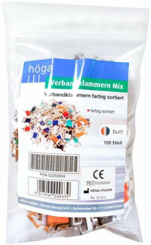 Verbandklammern Mix Farbid Sortiert