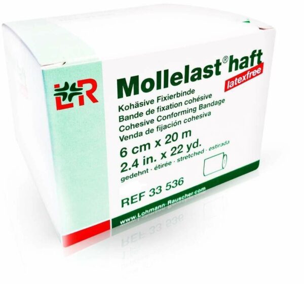 Mollelast Haft Binden Latexfrei 6 cm X 20 M Gedehnt 6 Binden