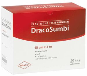 Dracosumbi Fixierbinde 10 cm X 4 M Weiß 20 Binden