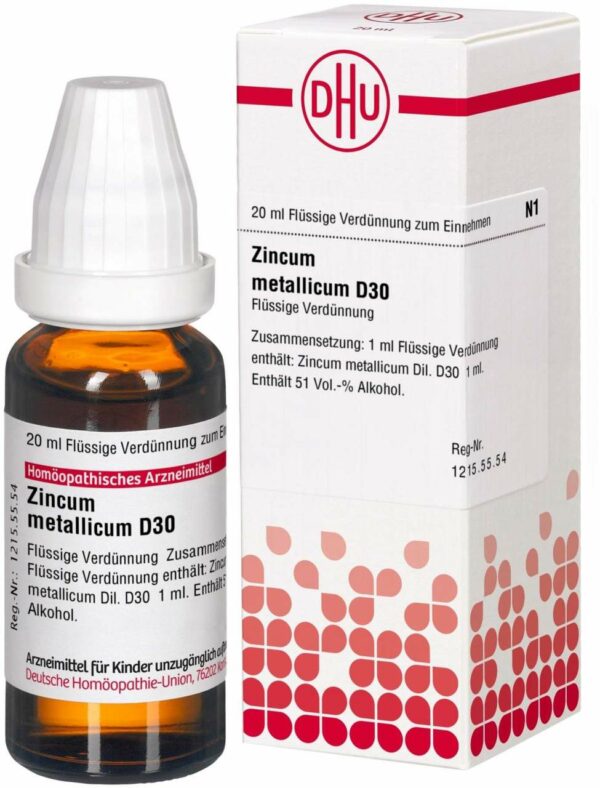 Zincum Metallicum D30 Dilution 20 ml Dilution