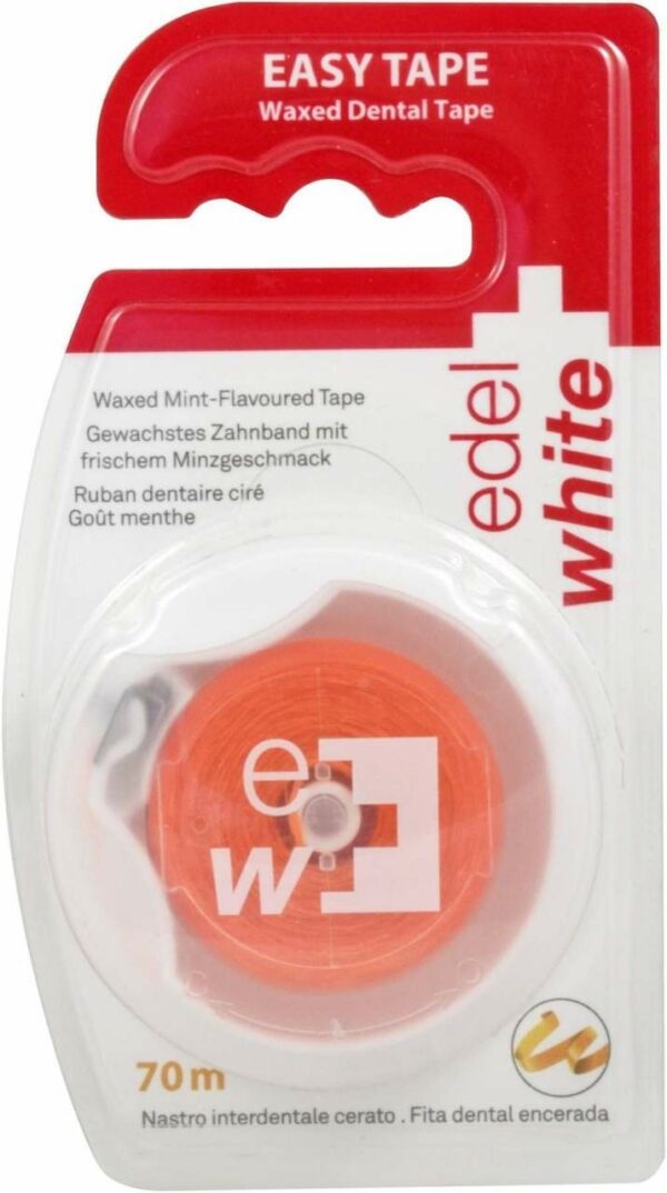 Edelwhite Dentaltape Waxed Zahnseide 70 M