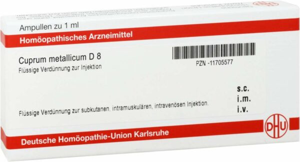 Cuprum Metallicum D 8 Ampullen