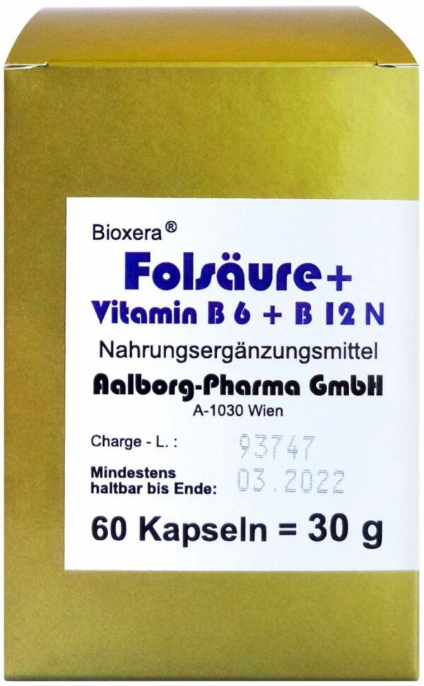 Folsäure Vit. B 6  B 12 Komplex N Kapseln