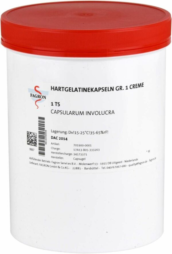 Hartgelatinekapseln Gr.1 Creme