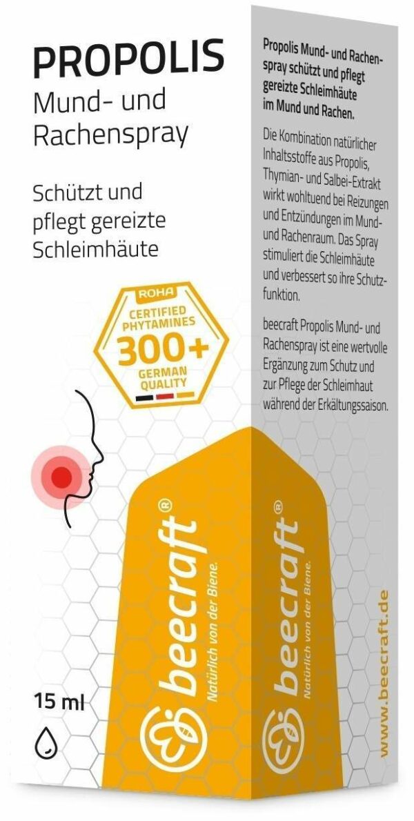 Beecraft Propolis Mund - und Rachenspray 15 ml