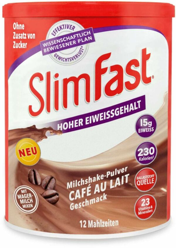 Slim Fast Drink Cafe au Lait 438 g Pulver