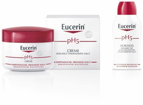 Eucerin pH5 Creme 75 ml + gratis pH5 Duschgel 50 ml