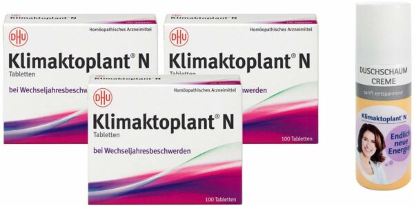 Sparset Klimaktoplant N 3 x 100 Tabletten + gratis Duschschaum 50 ml