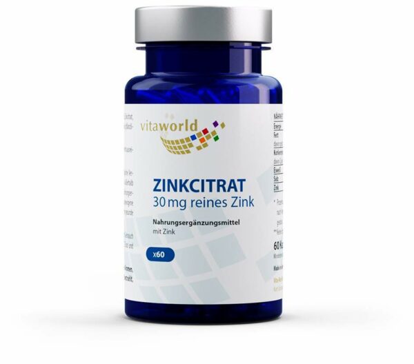 Zinkcitrat 30 mg 60 Kapseln